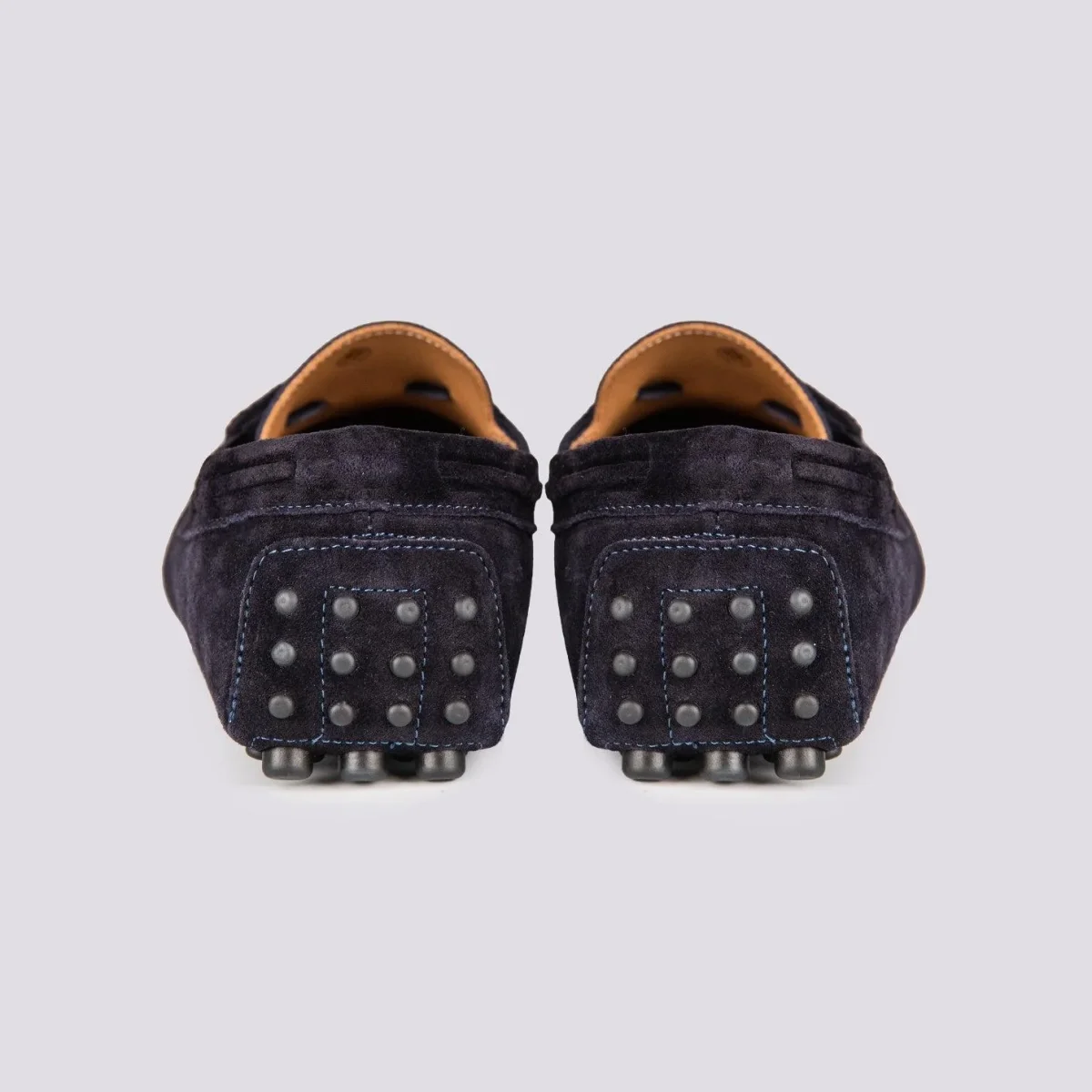 MOCASSINO CON GOMMINI IN CAMOSCIO BLU SCURO - immagine 5