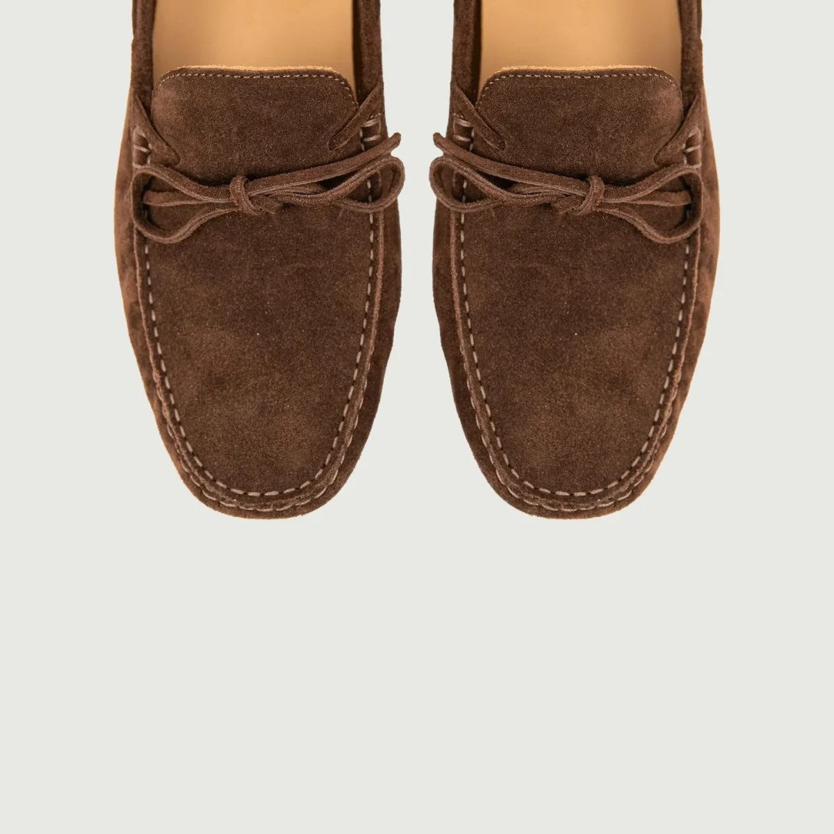 MOCASSINO CON GOMMINI IN CAMOSCIO MARRONE - immagine 4