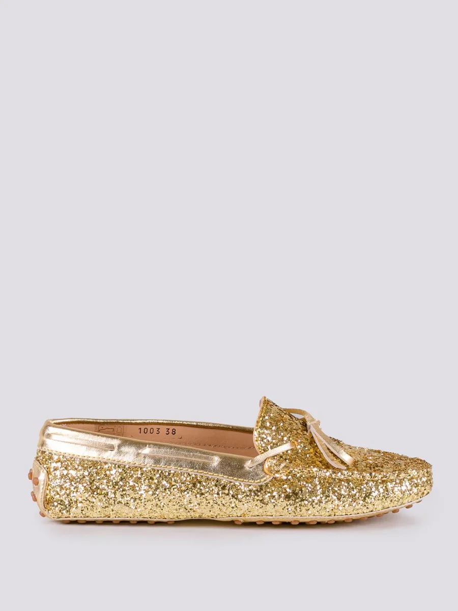 MOCASSINO CON GOMMINI IN GLITTER