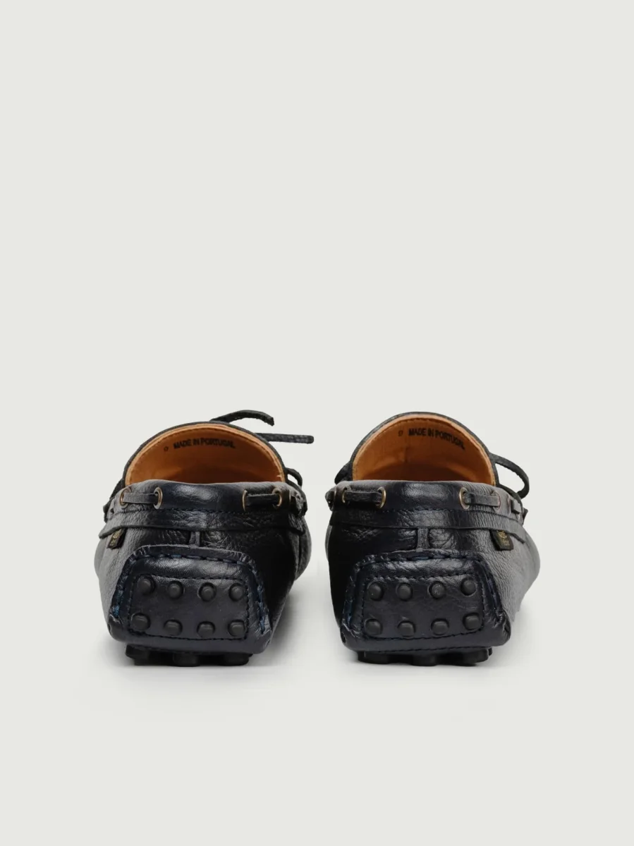 MOCASSINO CON GOMMINI IN PELLE BLU - immagine 4