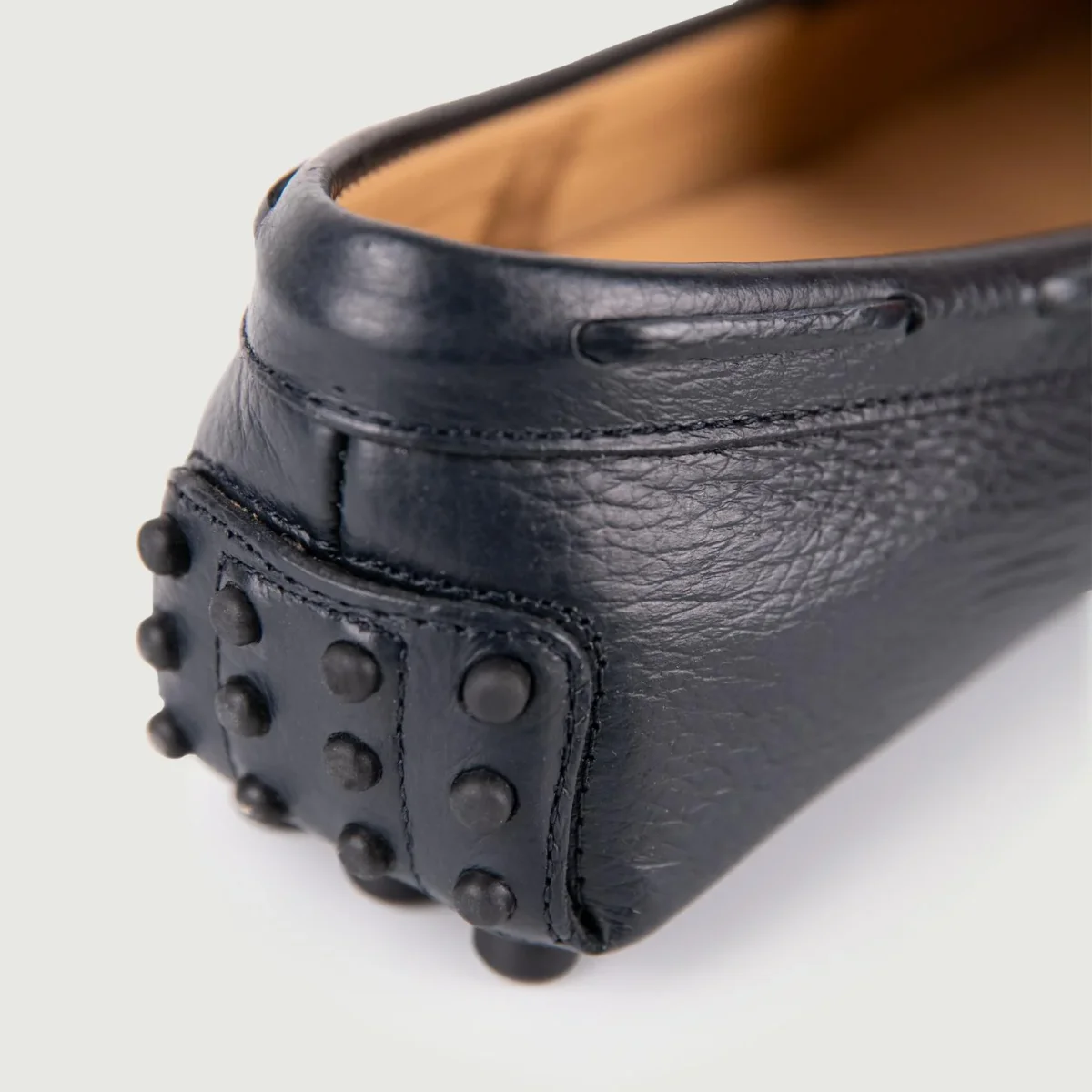 MOCASSINO CON GOMMINI IN PELLE NAVY - immagine 6