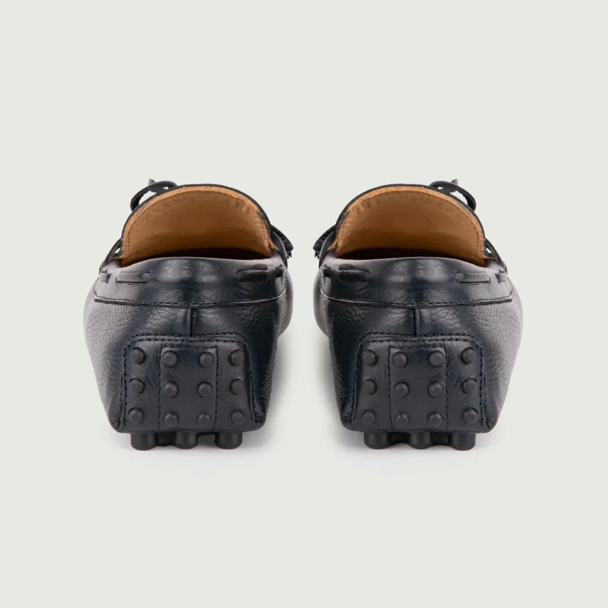 MOCASSINO CON GOMMINI IN PELLE NAVY - immagine 4