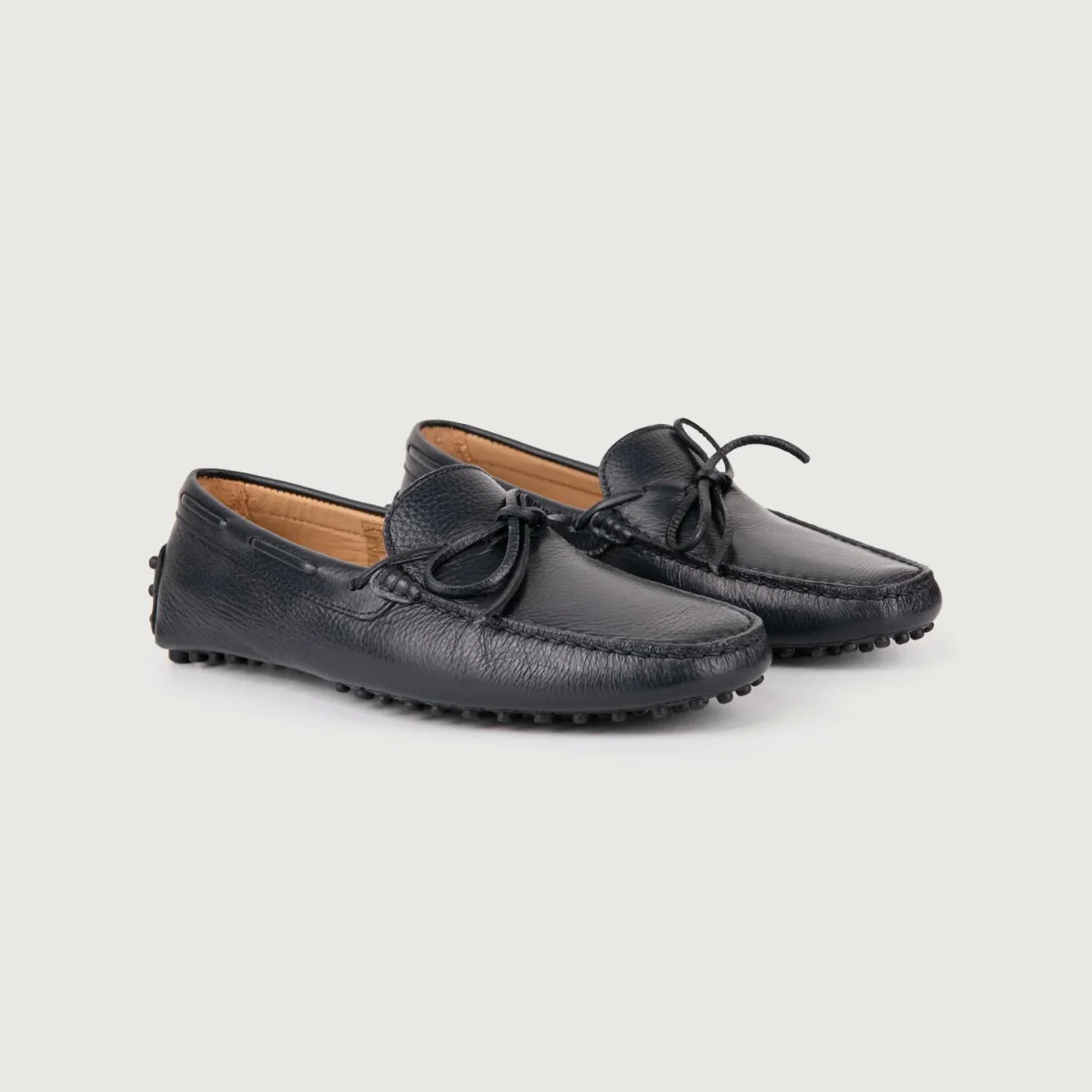 MOCASSINO CON GOMMINI IN PELLE NAVY - immagine 3