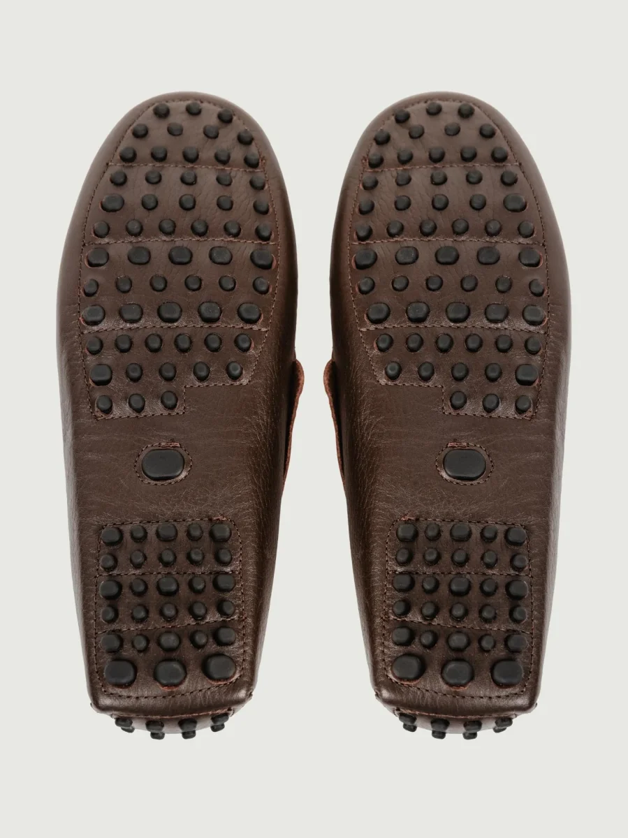 MOCASSINO CON GOMMINI IN TESTA MORO - immagine 7