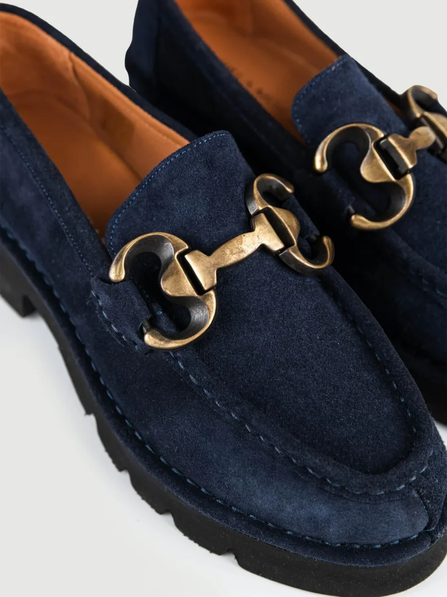 MOCASSINO CON MORSETTO IN CAMOSCIO - immagine 6