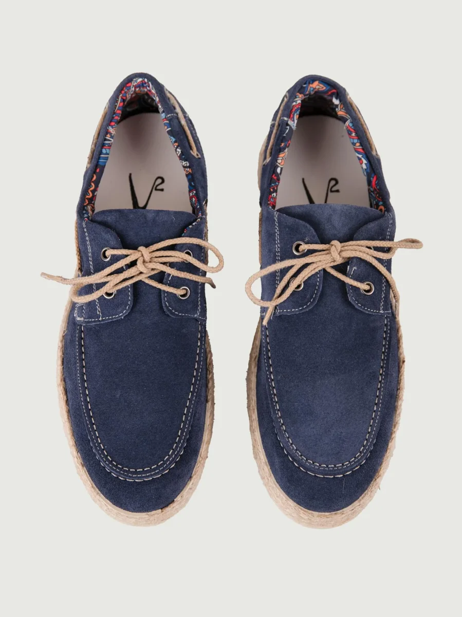 MOCASSINO DA BARCA BLU CON SUOLA IN CORDA - immagine 5