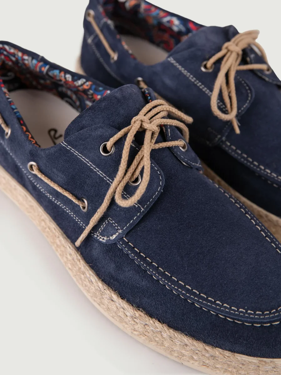 MOCASSINO DA BARCA BLU CON SUOLA IN CORDA - immagine 6