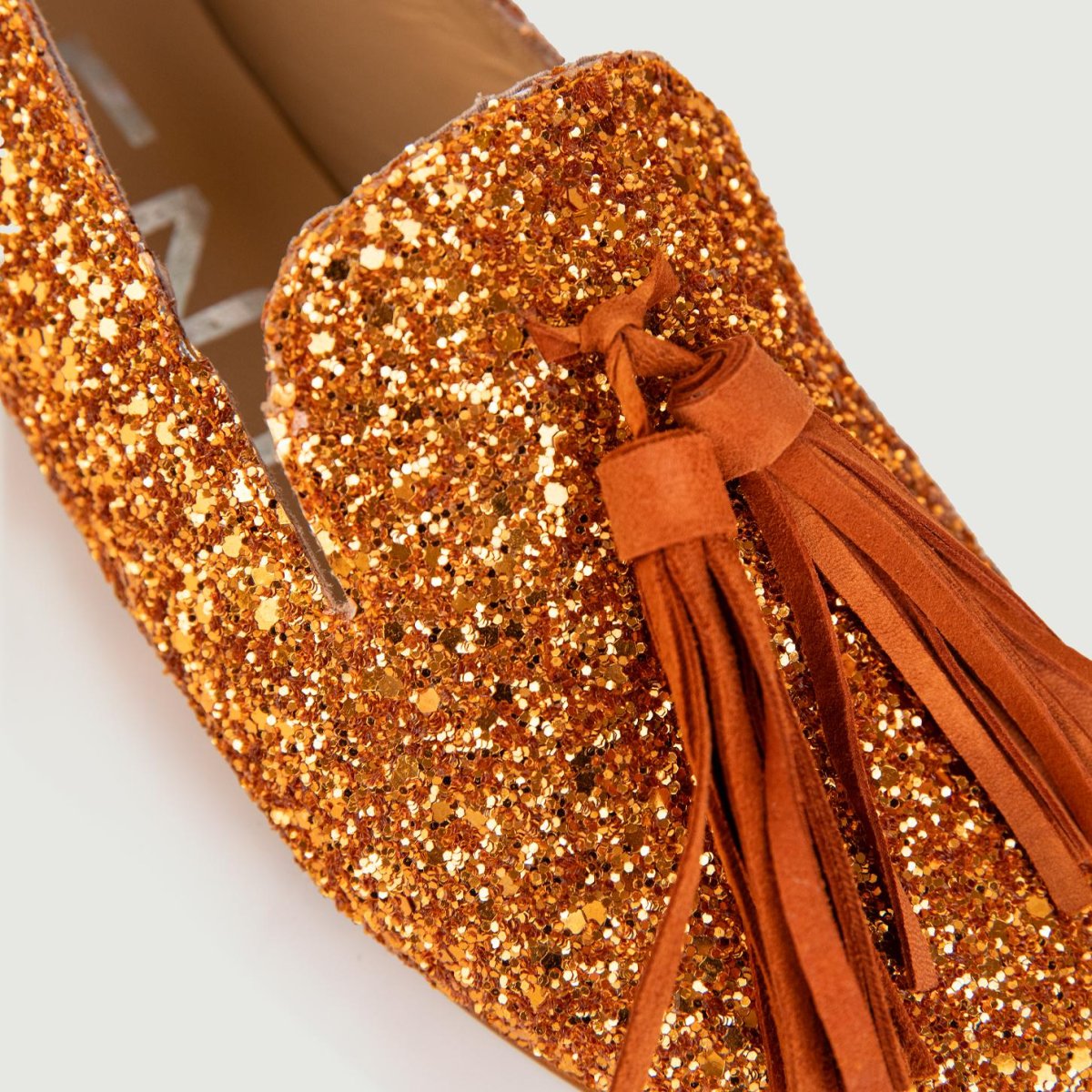 MOCASSINO GLITTER ARANCIO CON MAXI NAPPINA - immagine 6