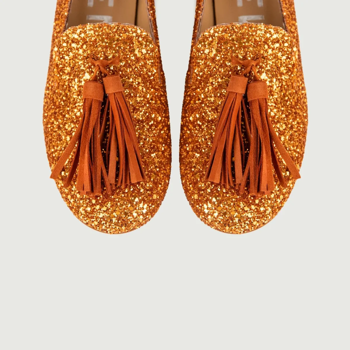 MOCASSINO GLITTER ARANCIO CON MAXI NAPPINA - immagine 5