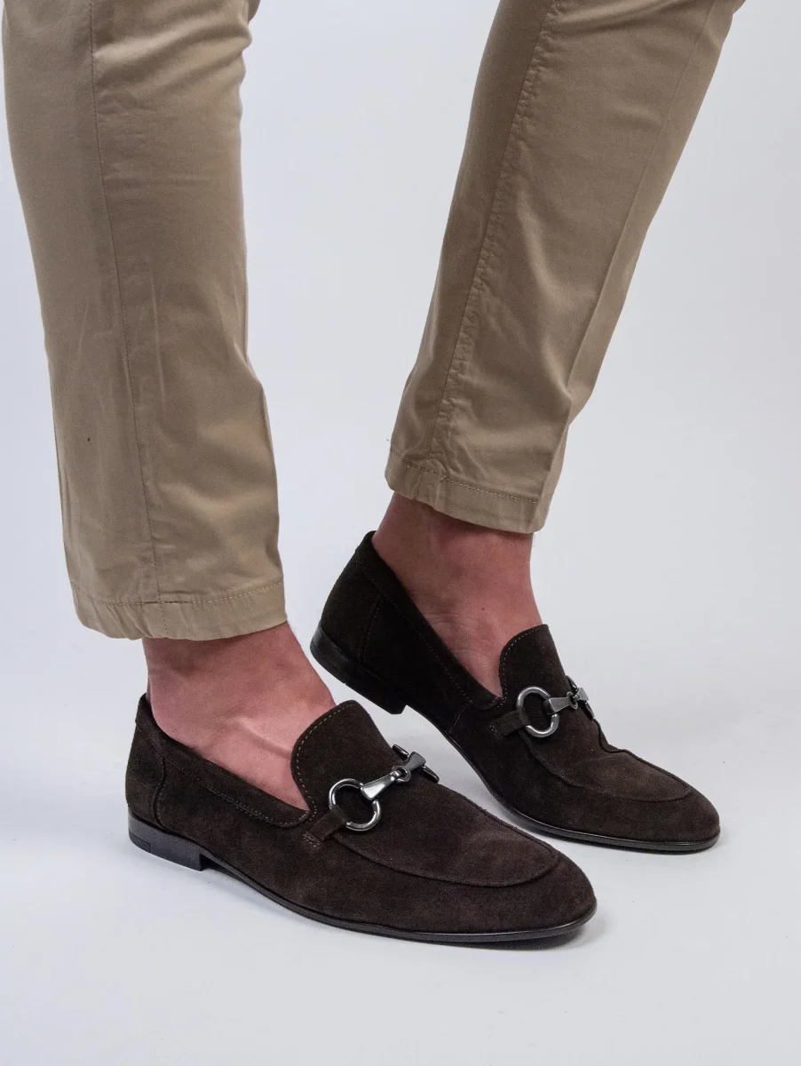 MOCASSINO IN CAMOSCIO CON FIBBIA - immagine 5