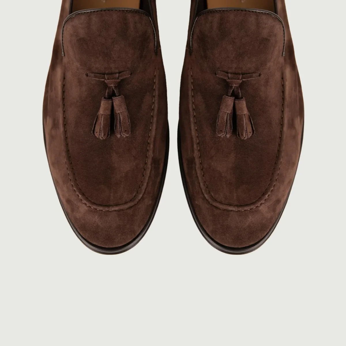 MOCASSINO IN CAMOSCIO TESTA MORO CON NAPPINE - immagine 6