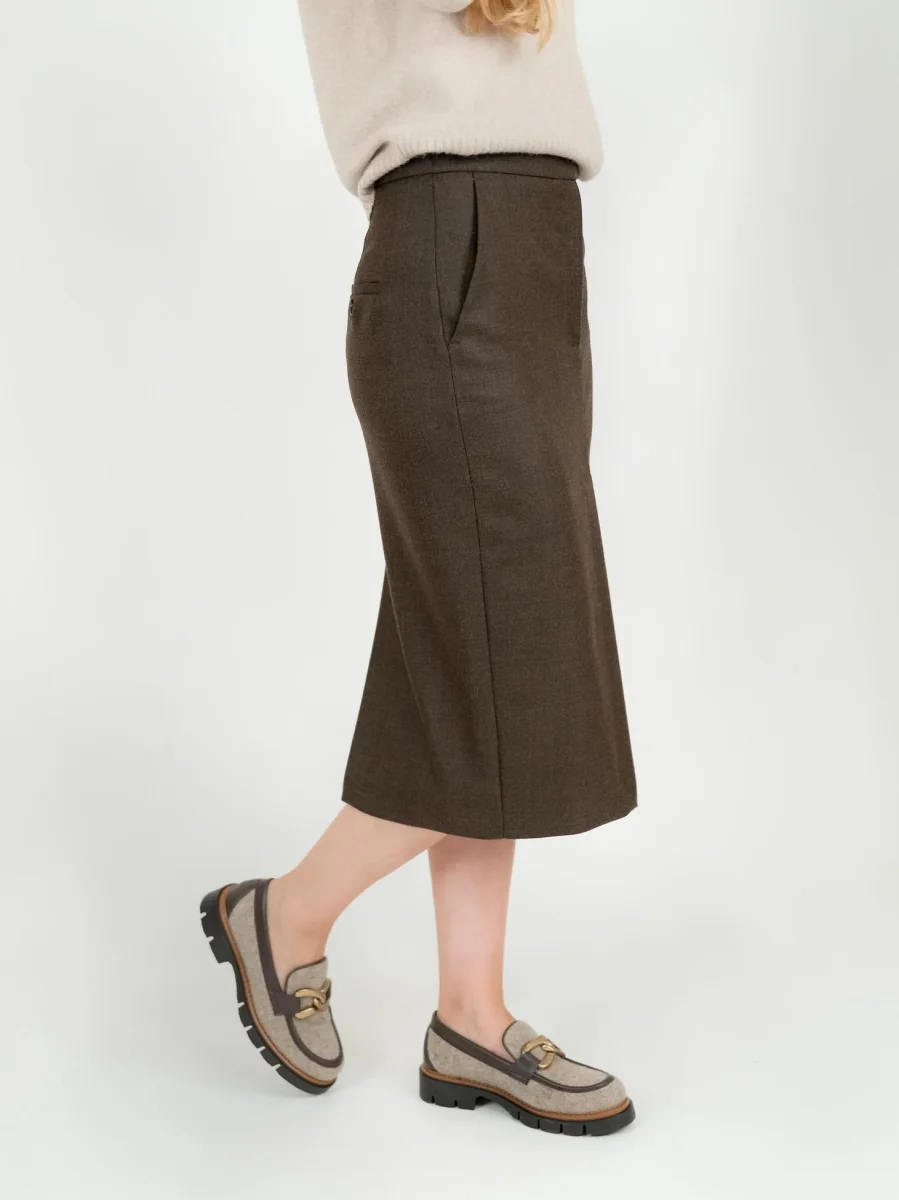 MOCASSINO IN  LANA COTTA BEIGE CON APPLICAZIONE ORO - immagine 7