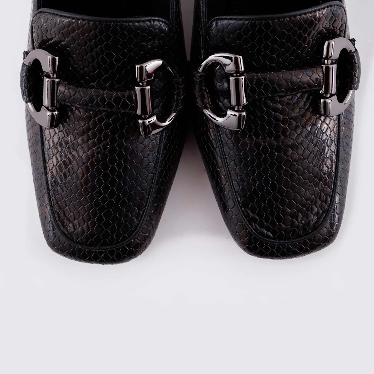 MOCASSINO NERO CON TACCO SPESSO - immagine 4