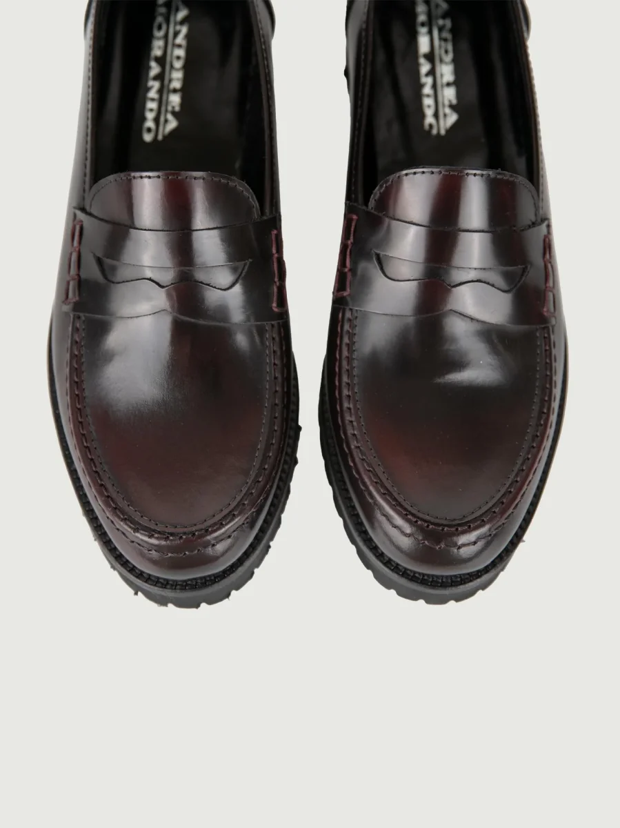 MOCASSINO PENNY IN PELLE BORDEAUX - immagine 5