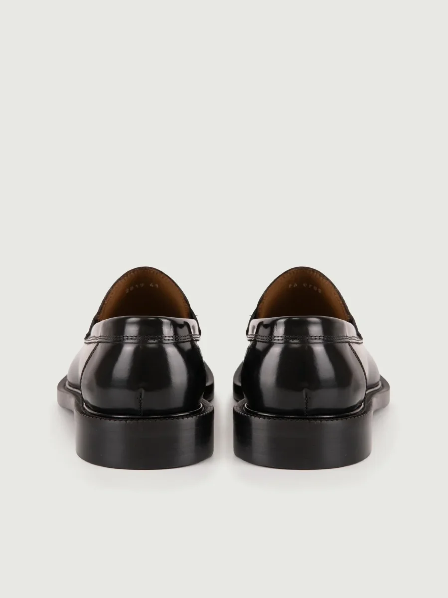 MOCASSINO PENNY IN PELLE SPAZZOLATA NERA - immagine 4