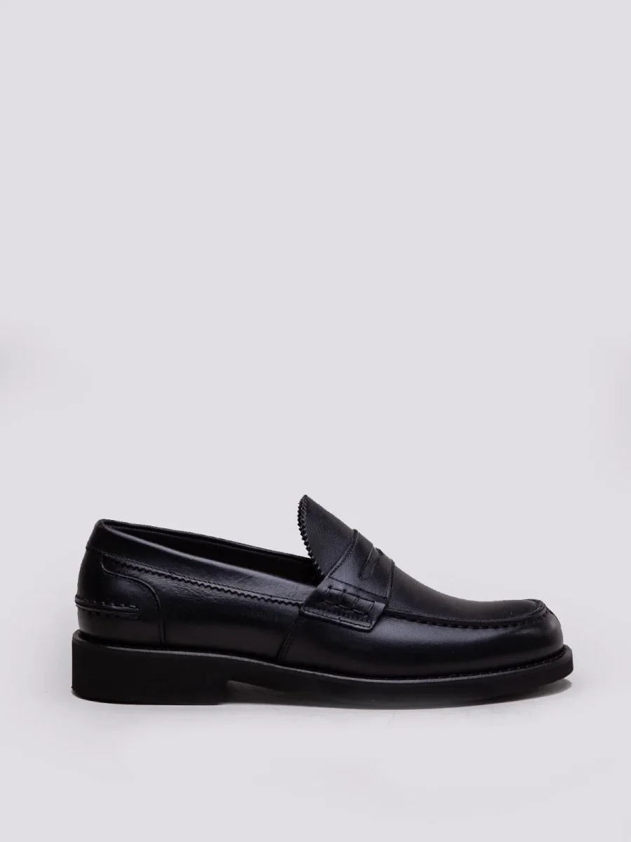 MOCASSINO PENNY LOAFER IN PELLE SPAZZOLATA