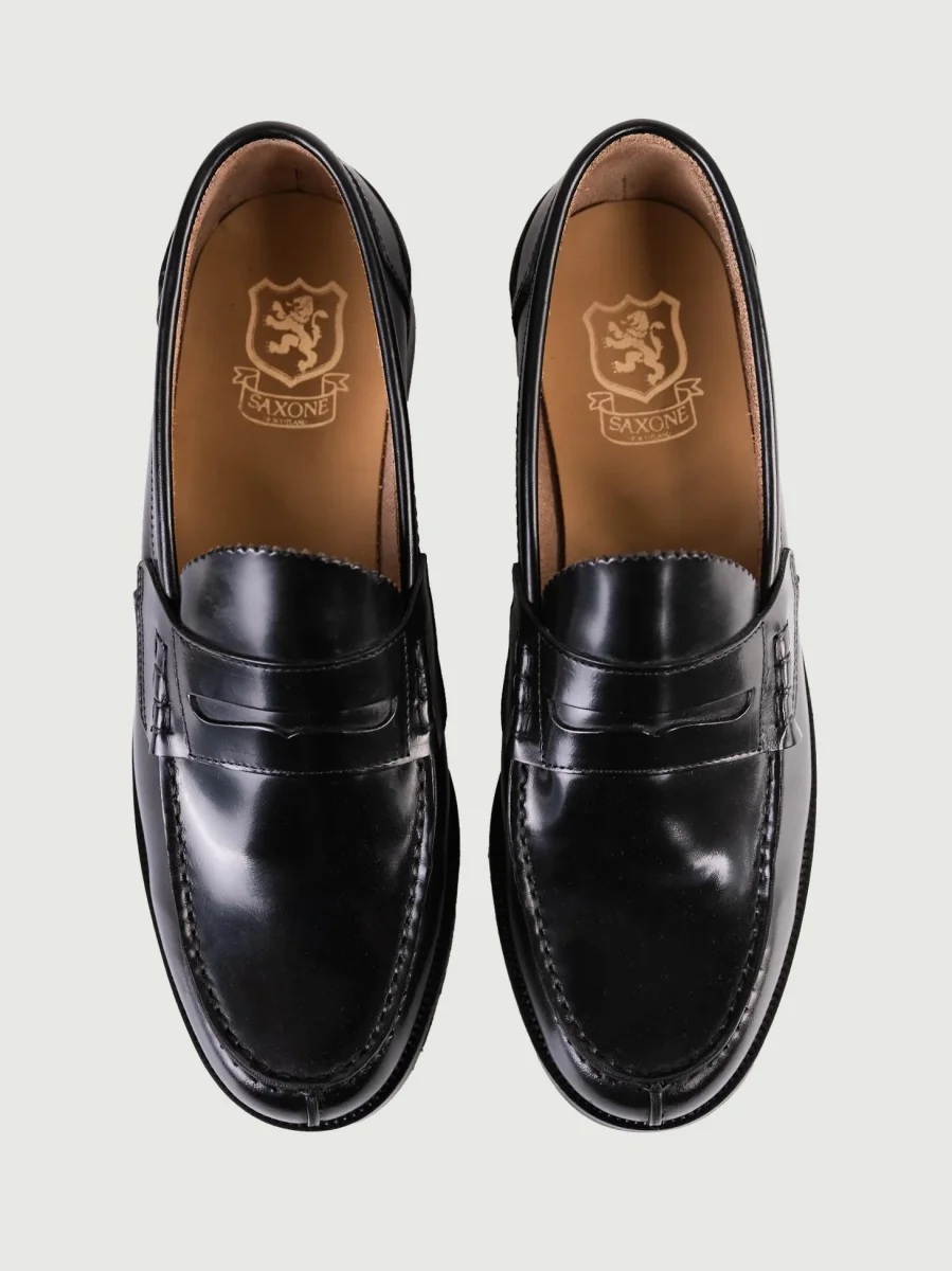 MOCASSINO PENNY in pelle spazzolata nera - immagine 4