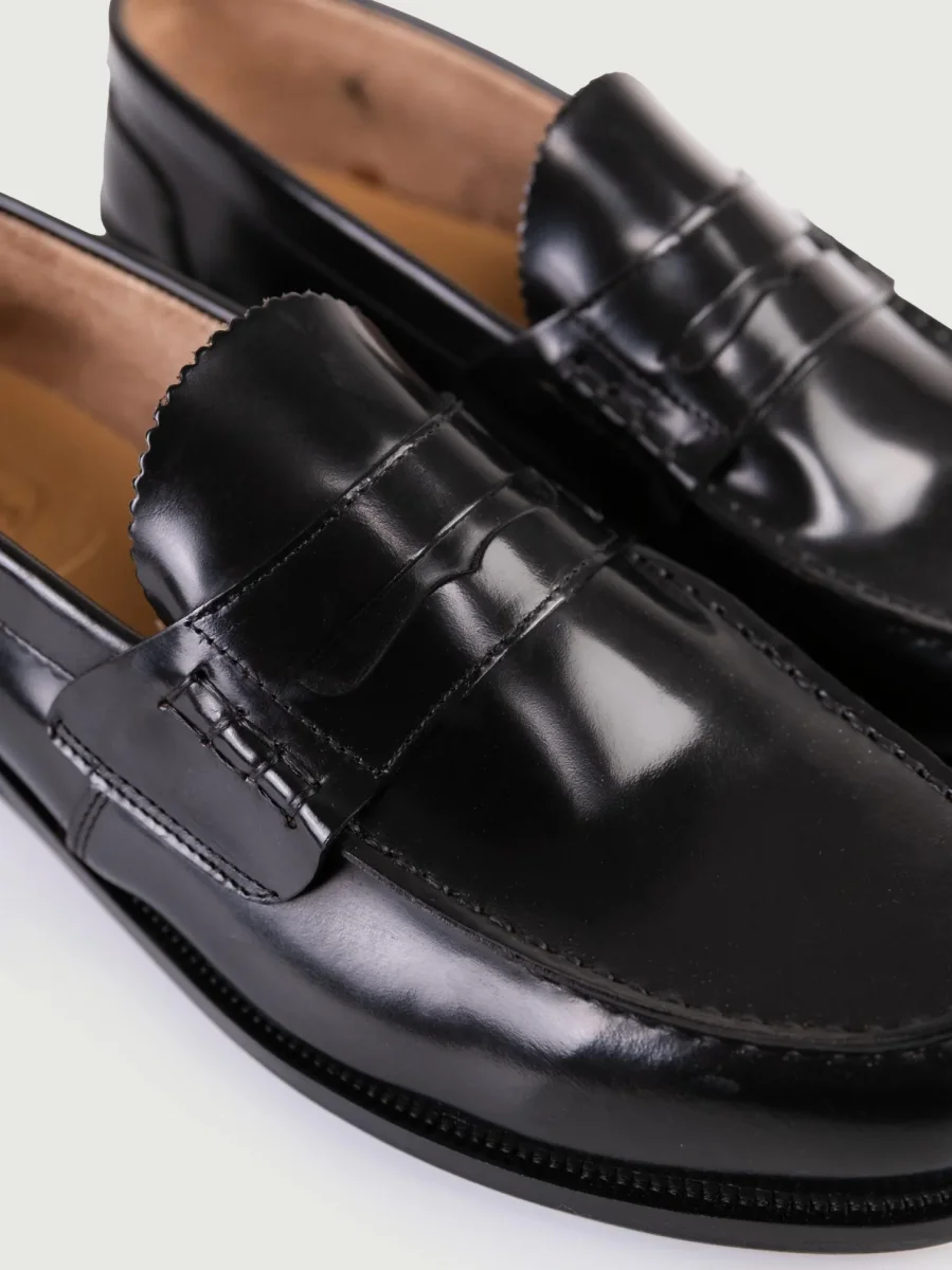 MOCASSINO PENNY in pelle spazzolata nera - immagine 5