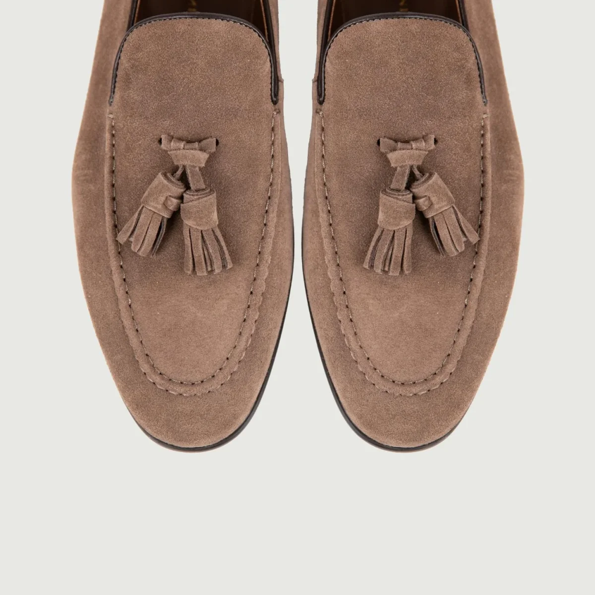 MOCASSINO SCAMOSCIATo CON NAPPINA BEIGE - immagine 5