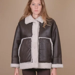 MONTONE  IN PELLE REVERSIBILE MARRONE