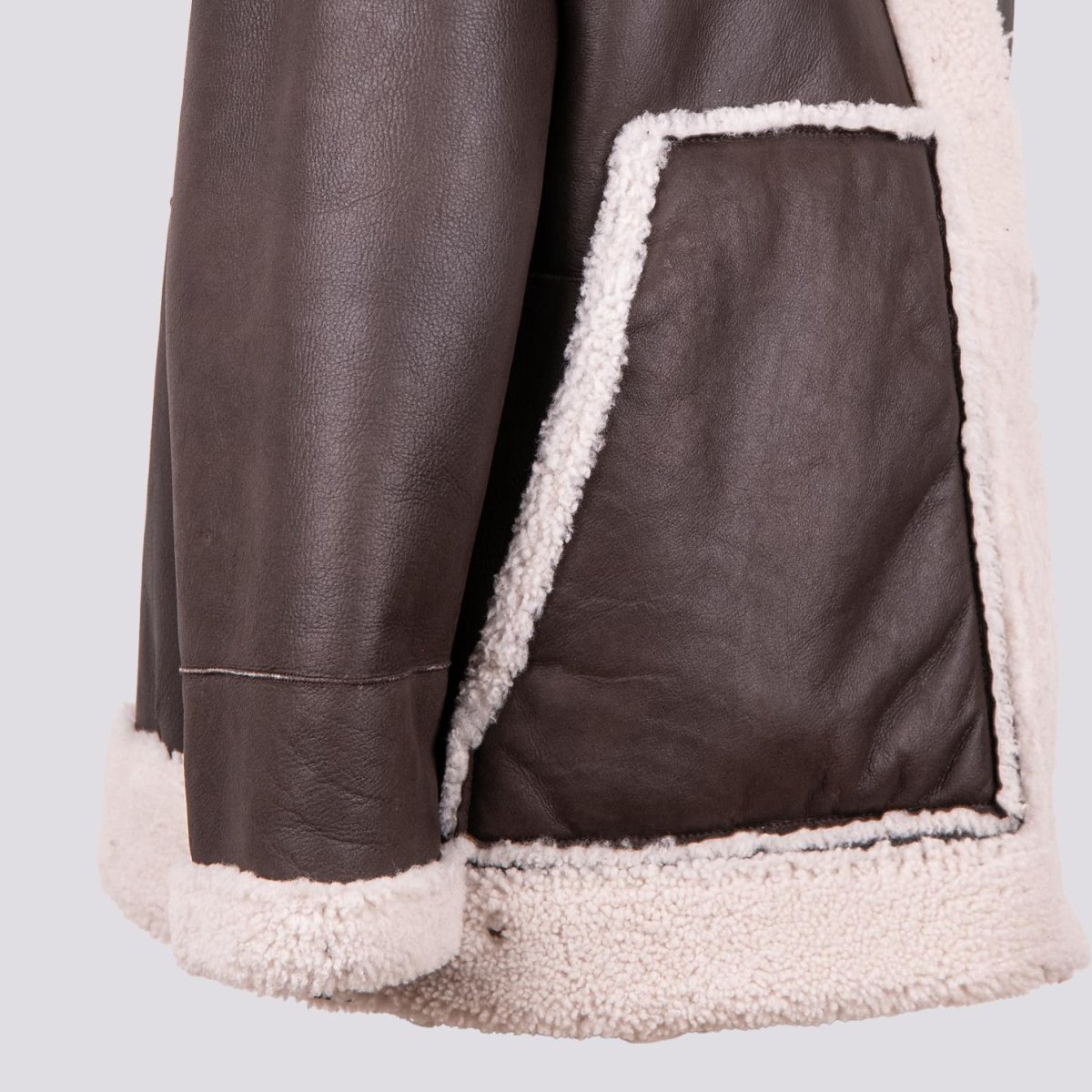 MONTONE  IN PELLE REVERSIBILE MARRONE - immagine 8