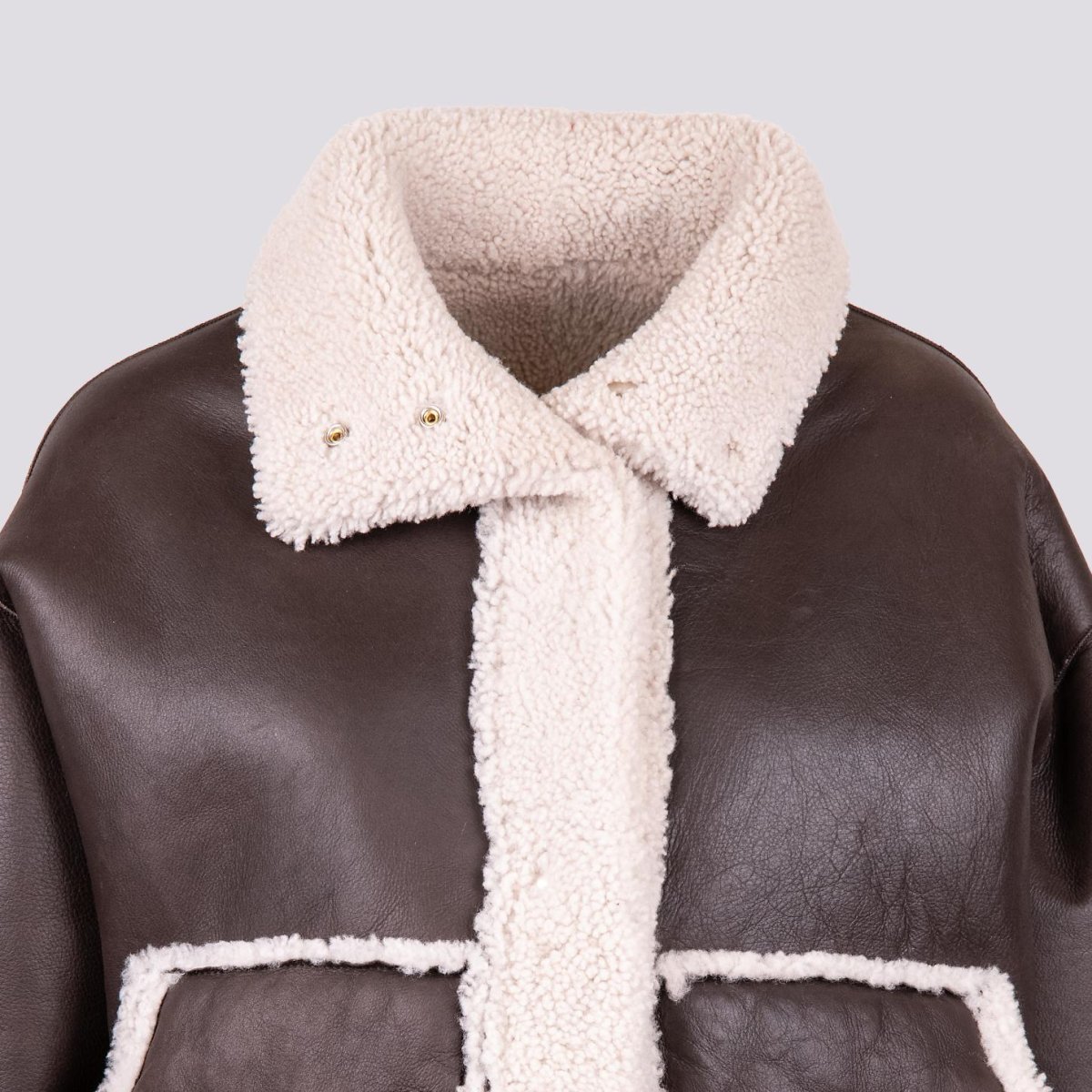 MONTONE  IN PELLE REVERSIBILE MARRONE - immagine 6