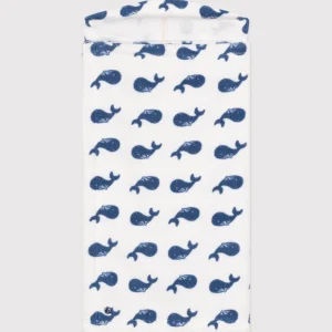 Mantellina da bagno in spugna con balena stampata neonato