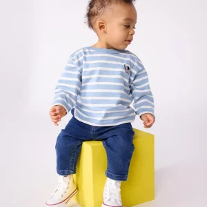 Marinière in cotone azzurra