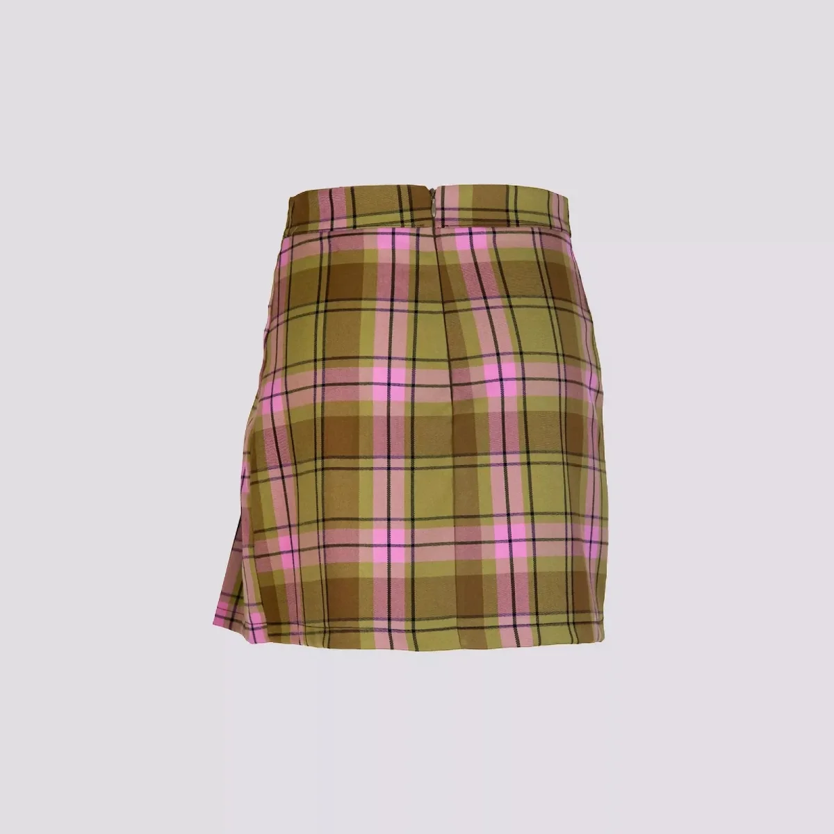 Minigonna mutlicolor in fantasia check - immagine 4