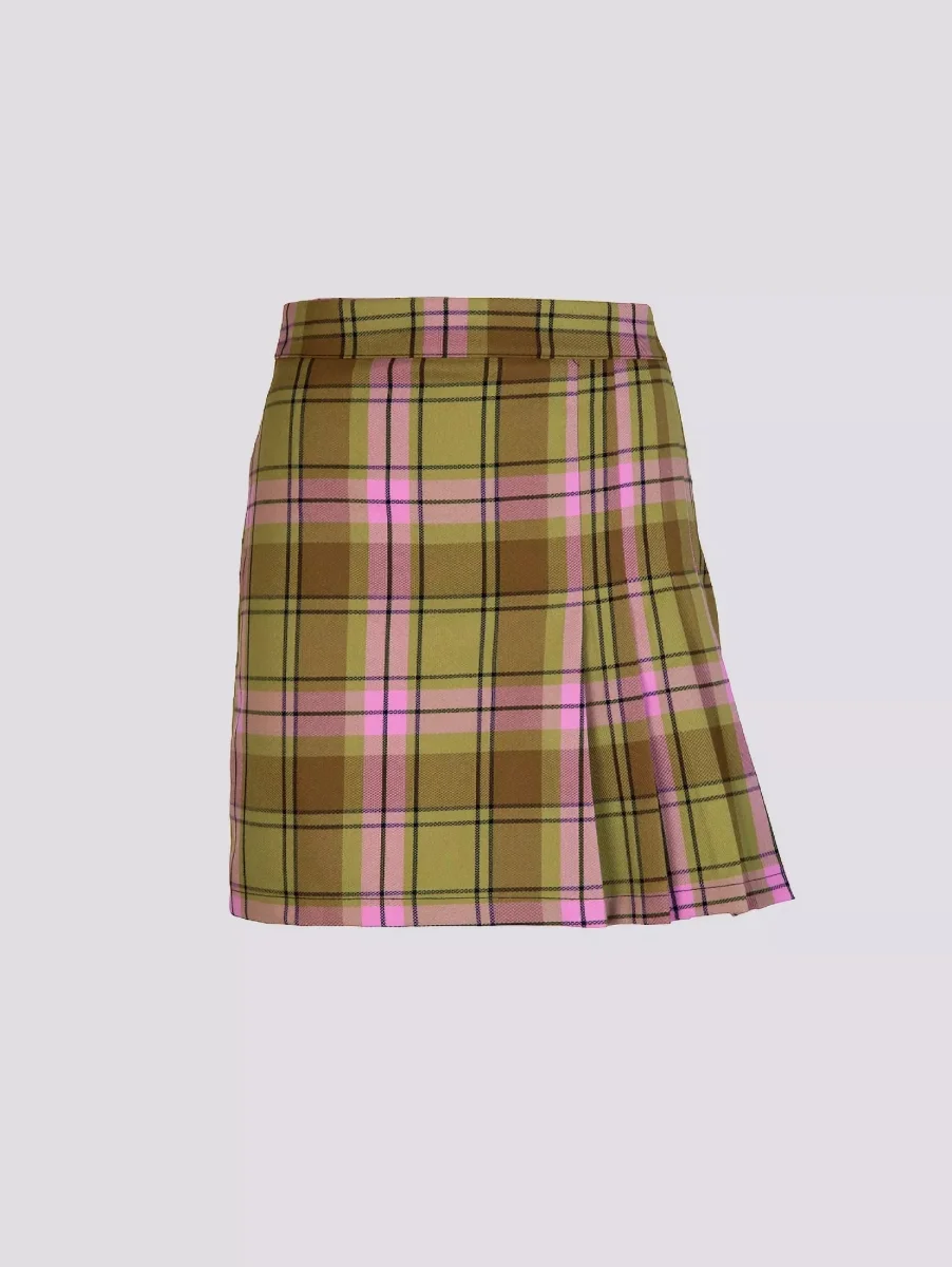 Minigonna mutlicolor in fantasia check