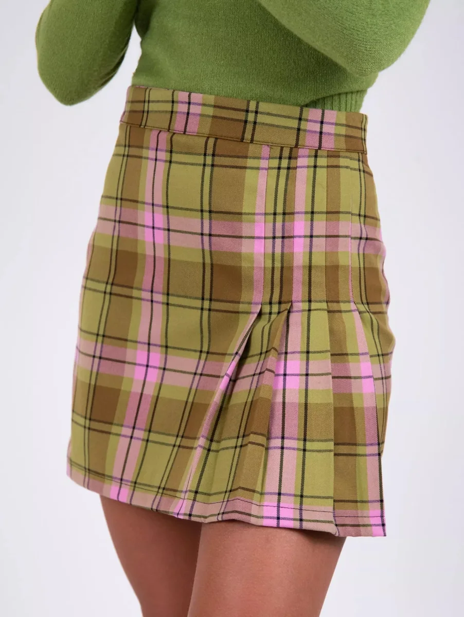 Minigonna mutlicolor in fantasia check - immagine 8