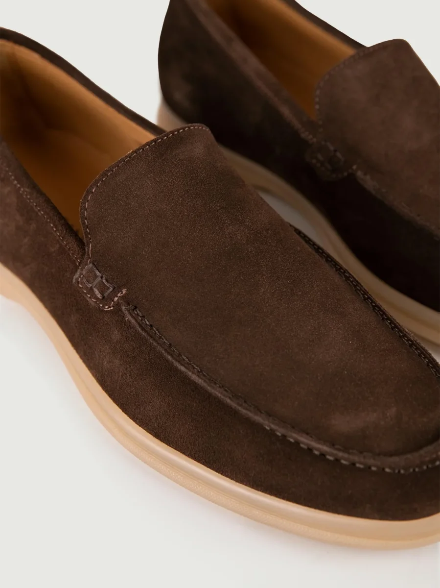 Mocassino scamosciato testa moro - immagine 6