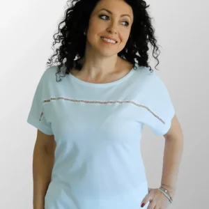 T-shirt piquet Jarca in Cotone Seta con ricamo