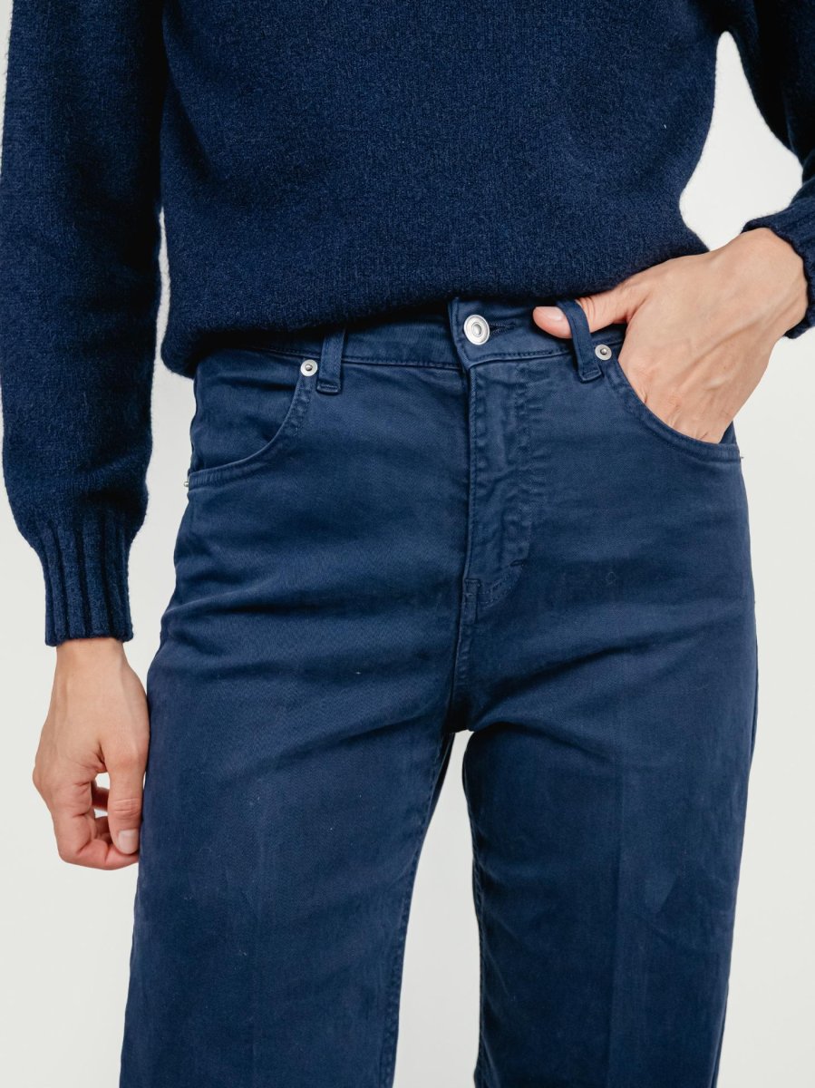 PANTALONE 5 TASCHE A PALAZZO BLU - immagine 6