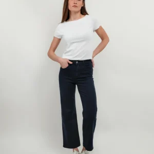 PANTALONE 5 TASCHE A PALAZZO BLU