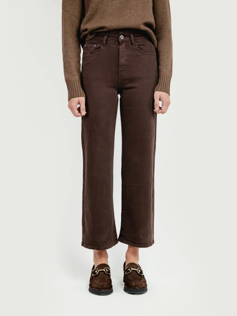 PANTALONE 5 TASCHE A PALAZZO TESTA MORO