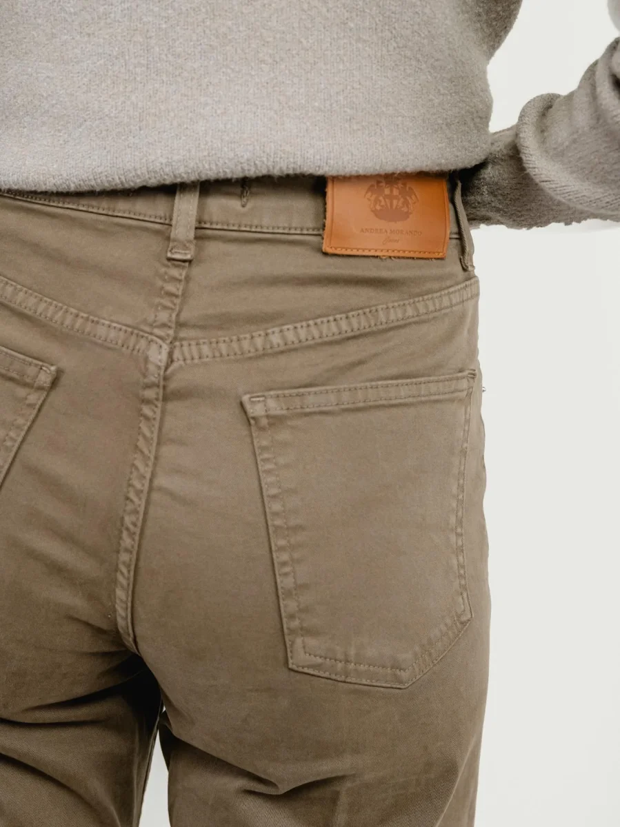 PANTALONE 5 TASCHE A PALAZZO TORTORA - immagine 6