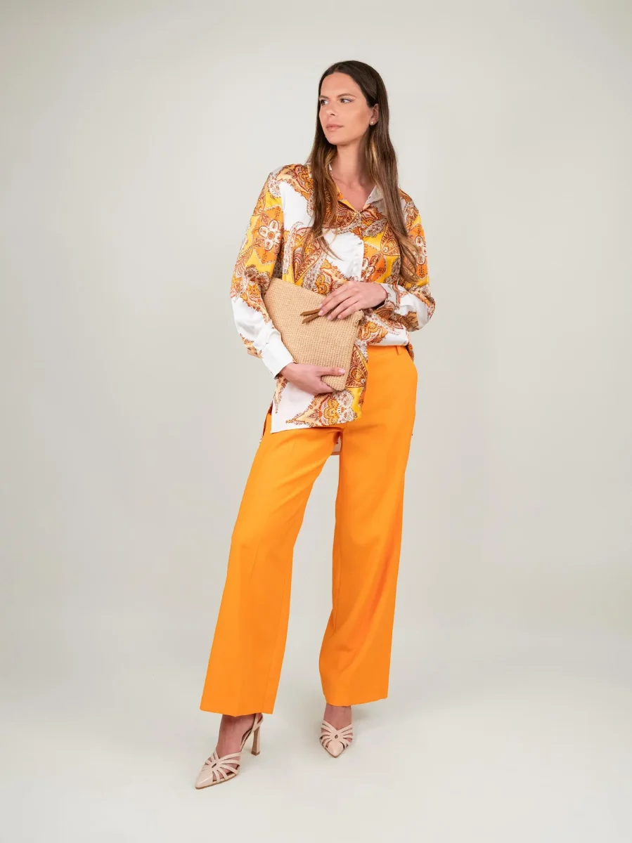 PANTALONE A PALAZZO ARANCIO - immagine 6