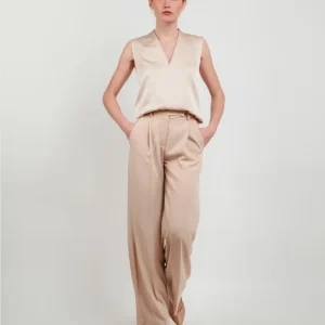 PANTALONE A PALAZZO BEIGE