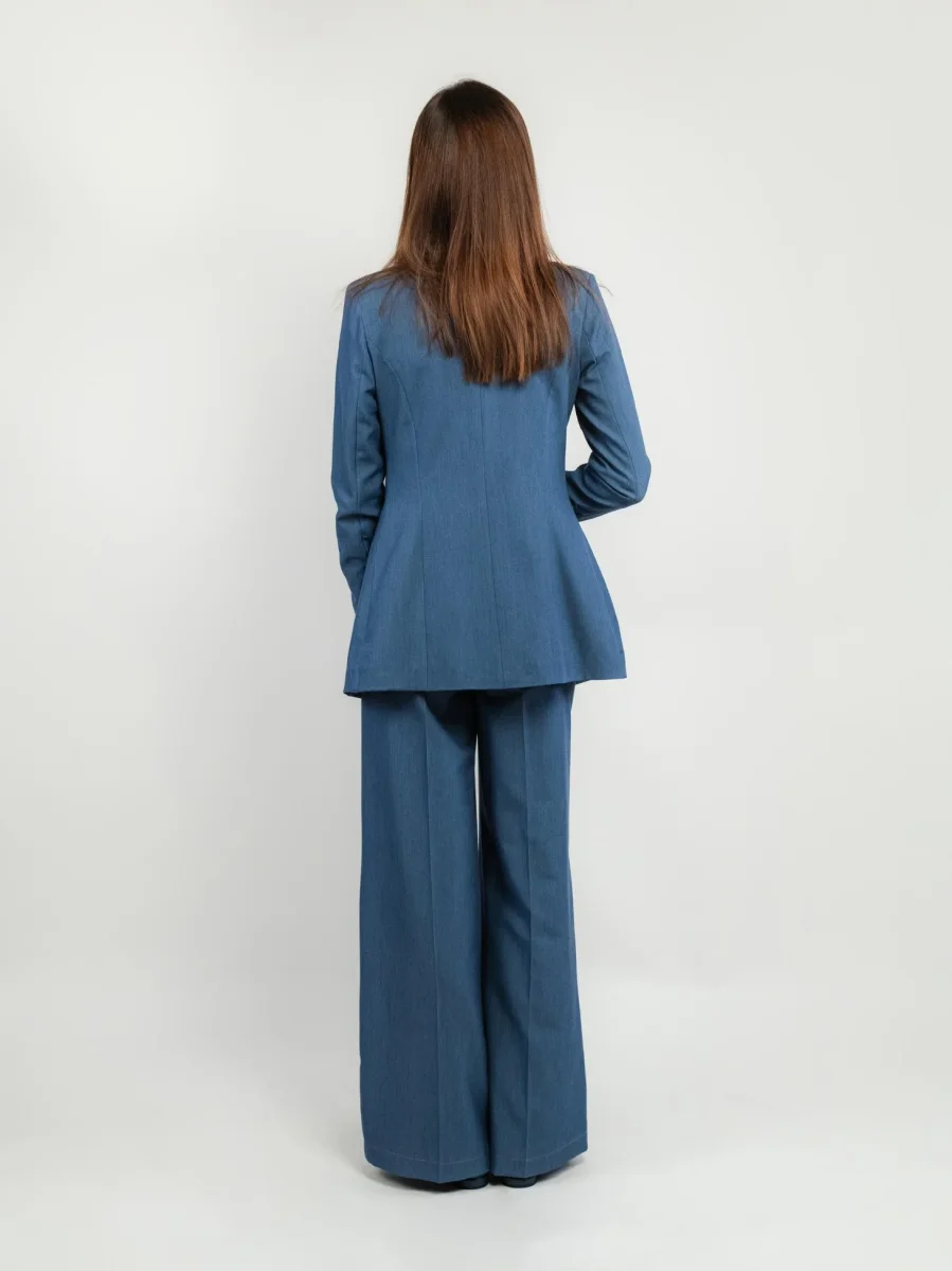 PANTALONE A PALAZZO CON COULISSE POLVERE - immagine 6