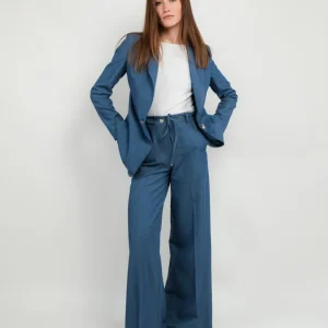 PANTALONE A PALAZZO CON COULISSE POLVERE