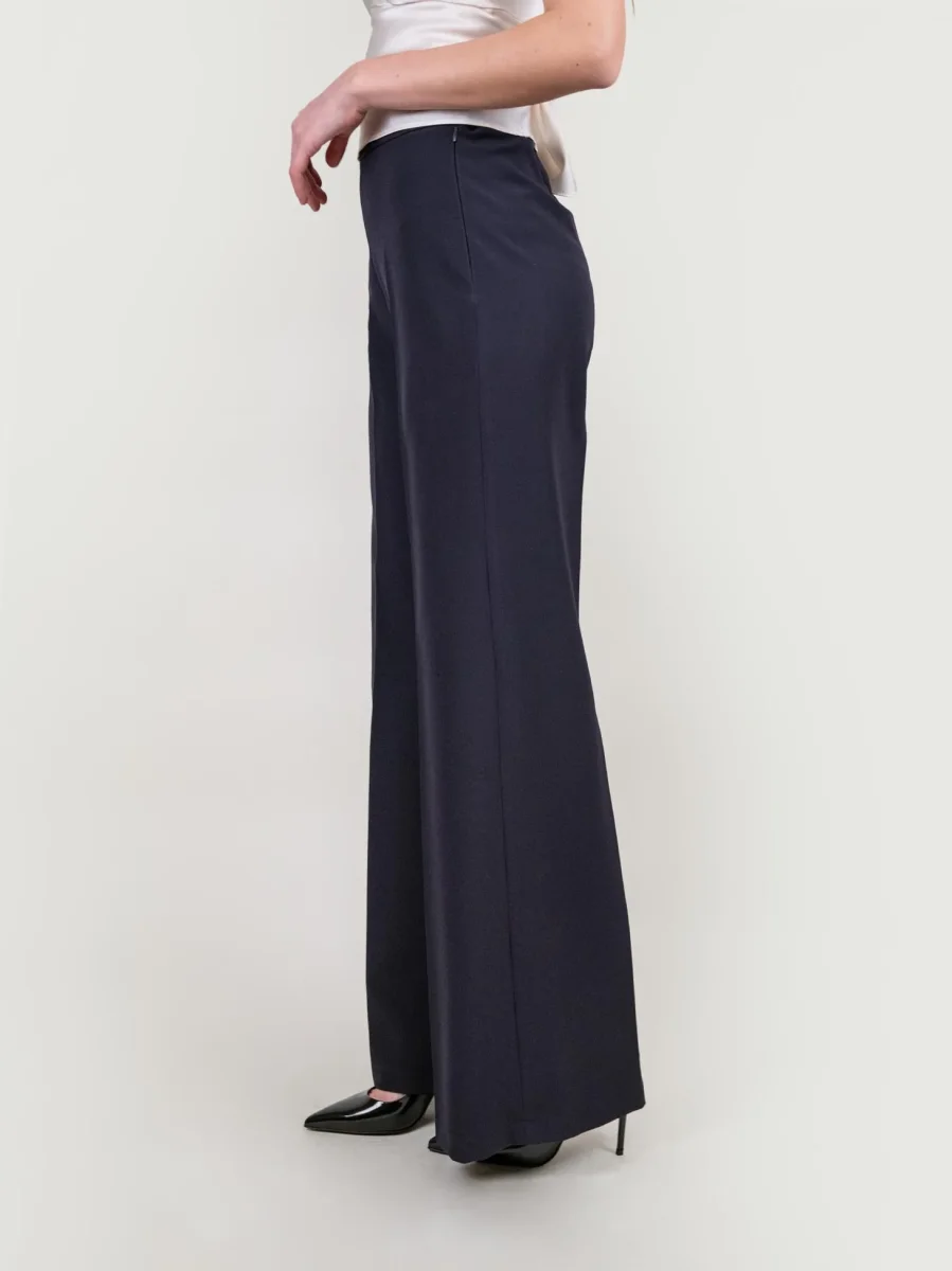 PANTALONE A PALAZZO IN TESSUTO BLU - immagine 3