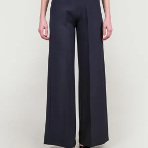 PANTALONE A PALAZZO IN TESSUTO BLU