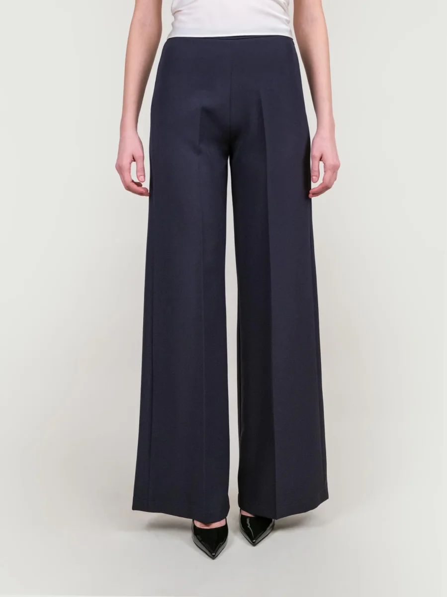 PANTALONE A PALAZZO IN TESSUTO BLU