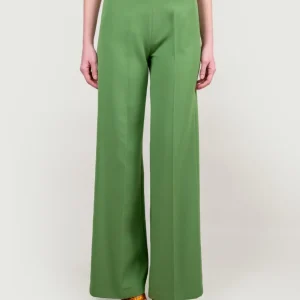 PANTALONE A PALAZZO IN TESSUTO VERDE