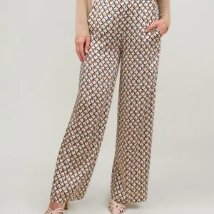 PANTALONE A PALAZZO OPTICAL BEIGE