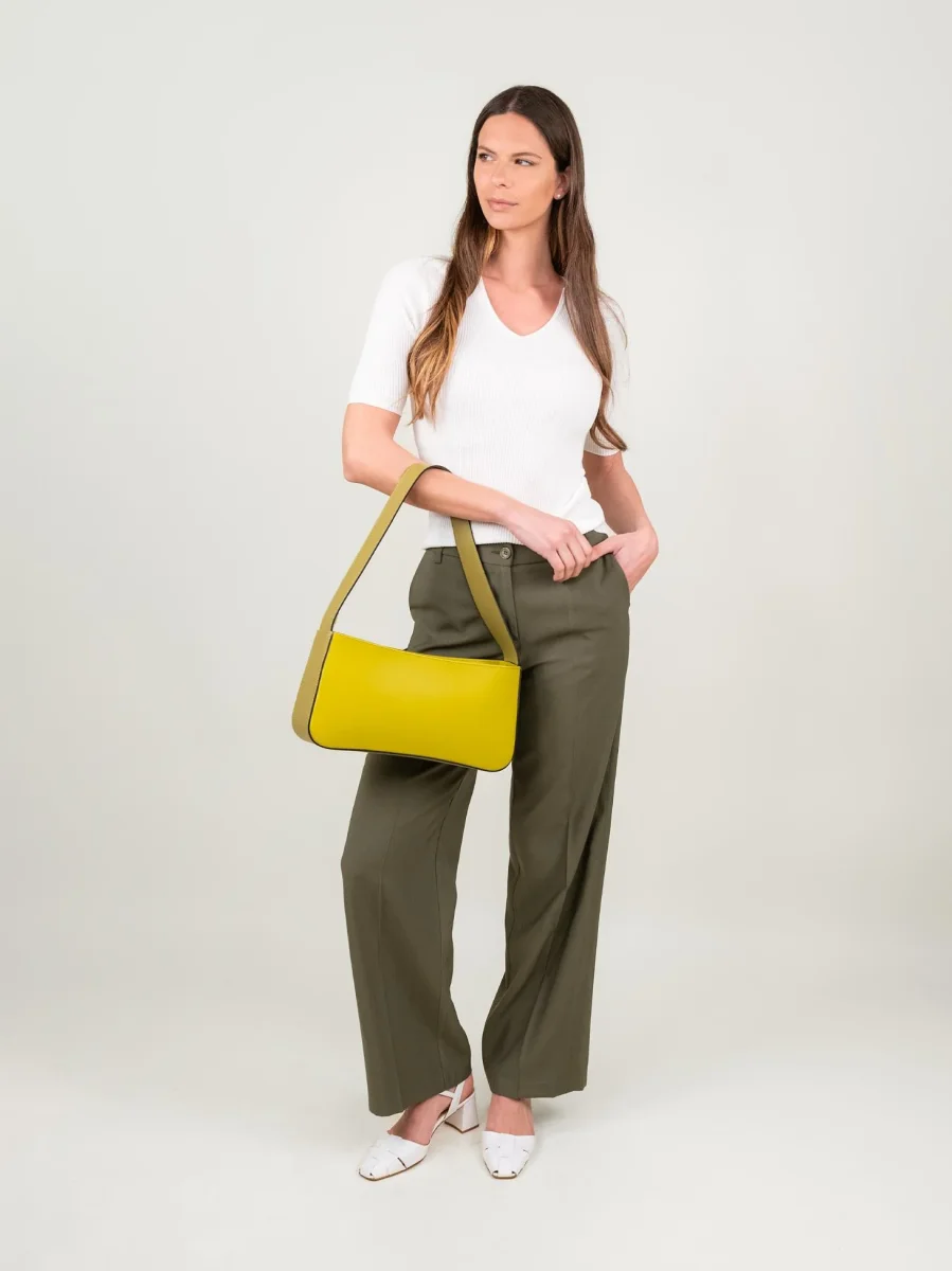 PANTALONE A PALAZZO VERDE MILITARE - immagine 6