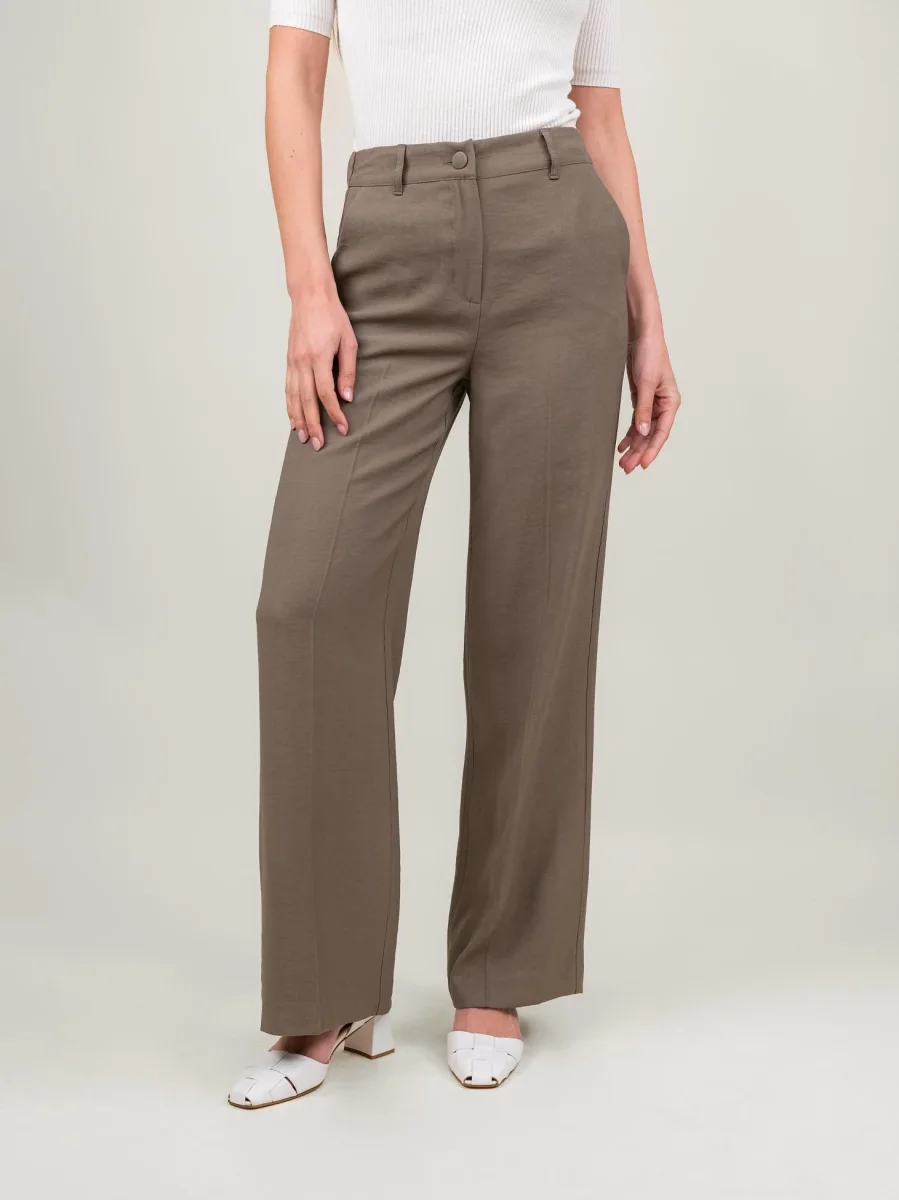 PANTALONE A PALAZZO VERDE MILITARE