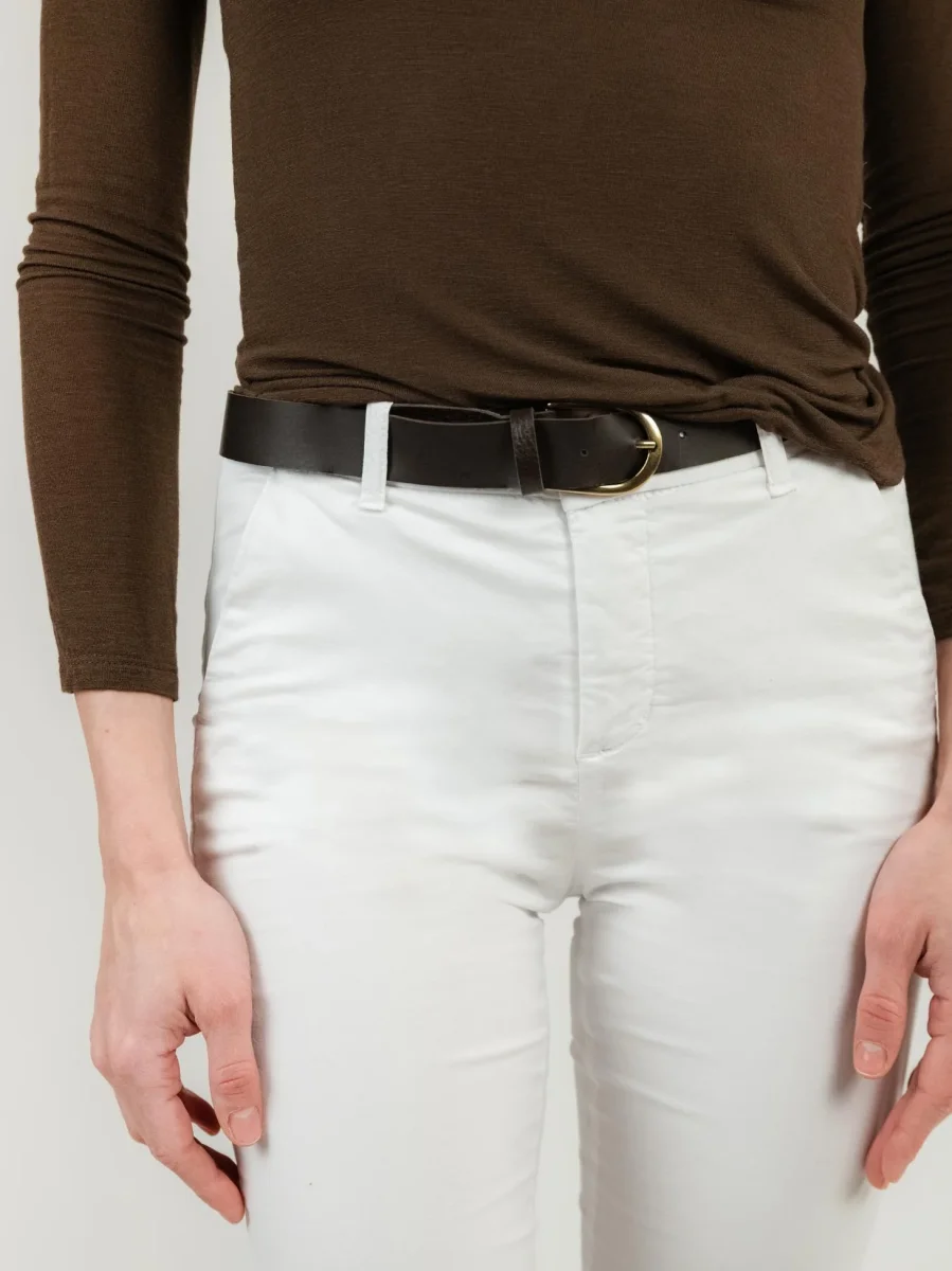 PANTALONE A TROMBETTA BIANCO IN COTONE - immagine 6