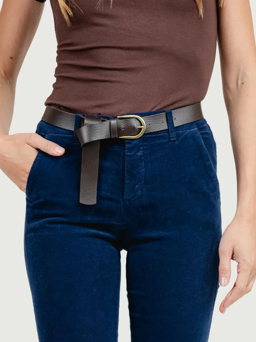 PANTALONE A TROMBETTA BLU IN VELLUTO - immagine 6